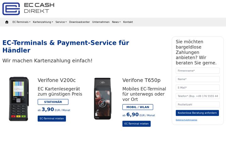Snimka zaslona za ec-cash-direkt.de