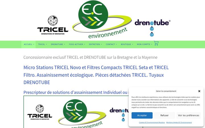 Screenshot of ec-environnement.fr
