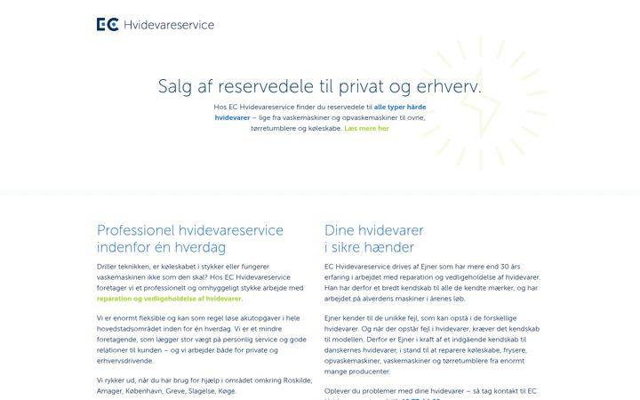 Skjámynd af ec-hvidevare.dk