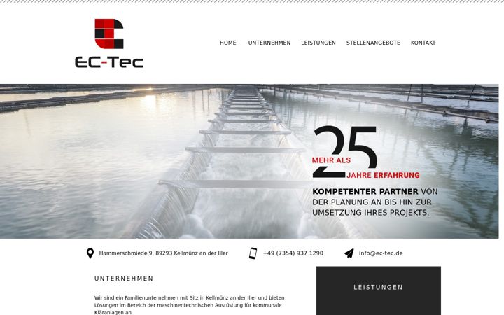 Snimka zaslona za ec-tec.de