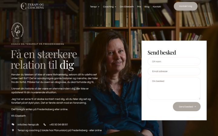 Screenshot of ec-terapi.dk