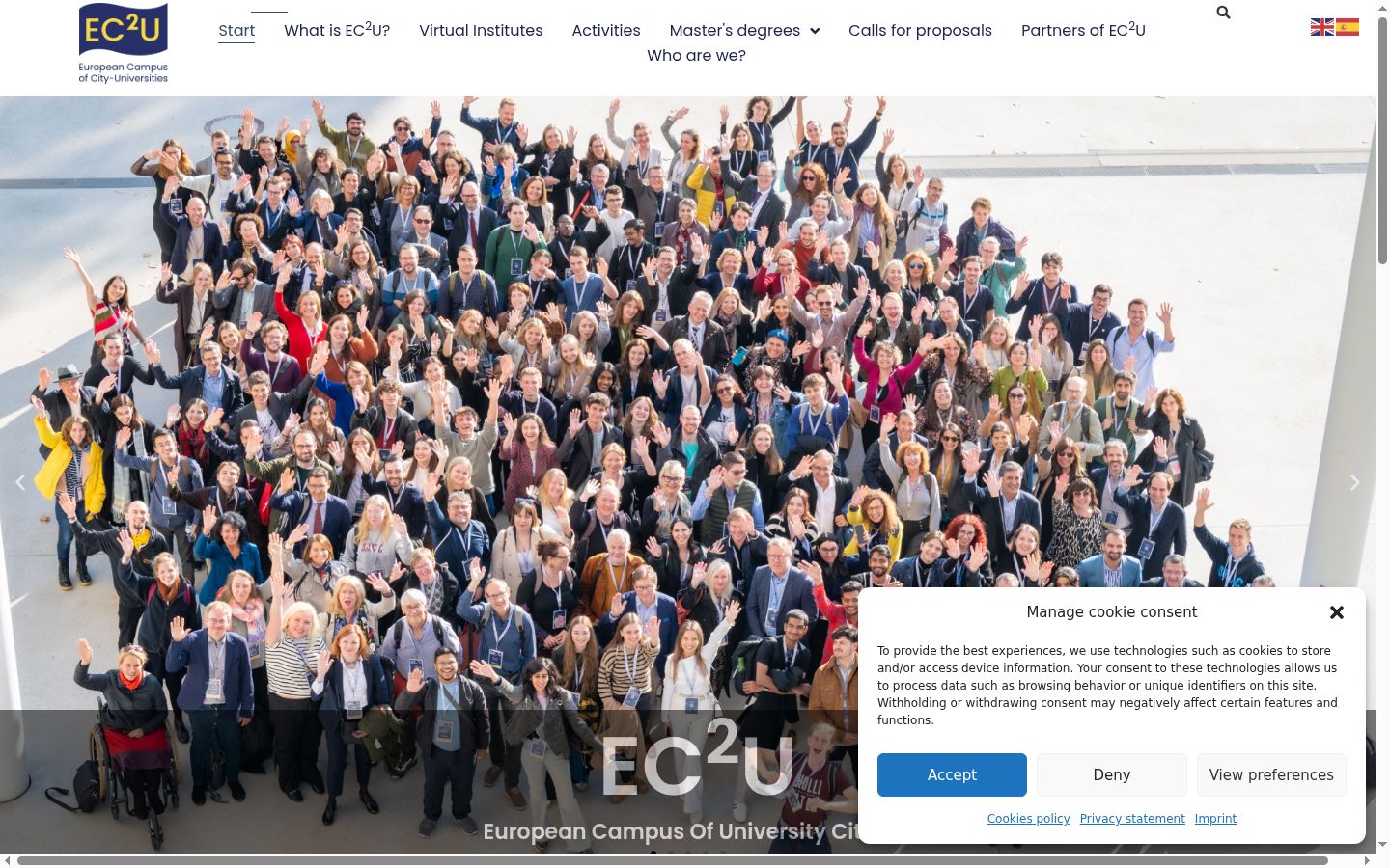 Screenshot des Einwilligungsbanners vor jeglicher Interaktion
