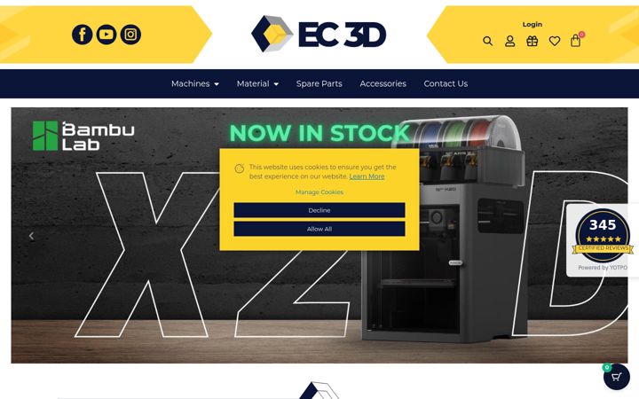 Screenshot ta' ec3d.co.za