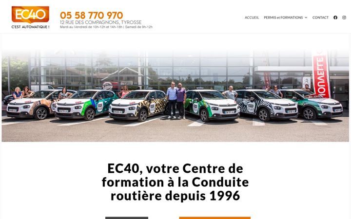 Screenshot of ec40.fr