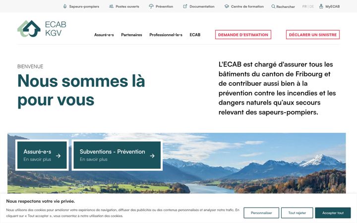 Screenshot of ecab.ch