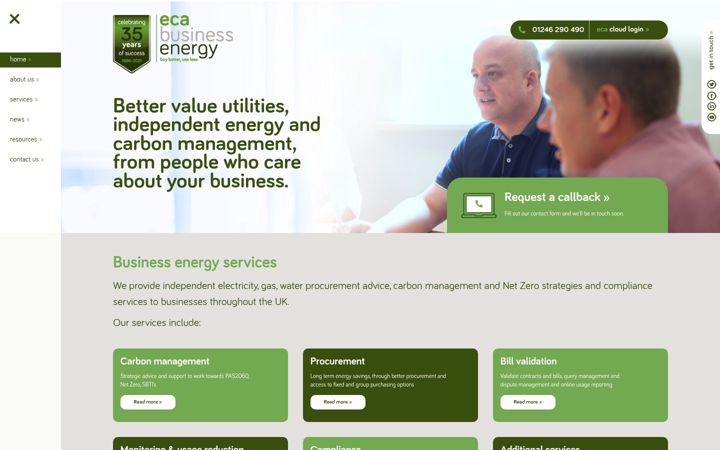 Zrzut ekranu ecabusinessenergy.com