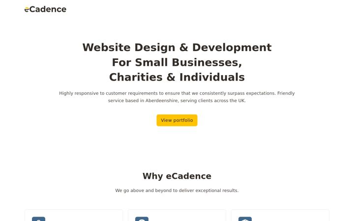 Screenshot of ecadence.co.uk