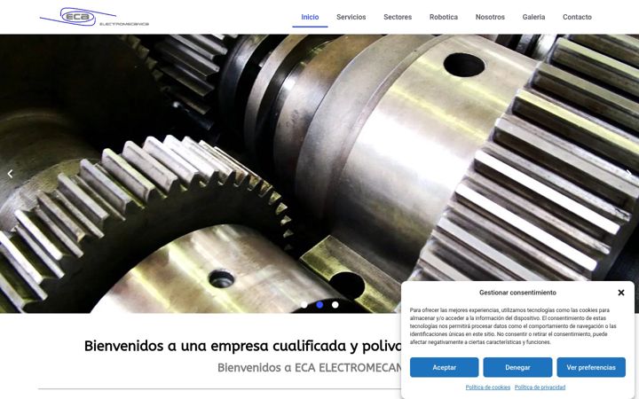 Screenshot of ecaelectromecanica.com