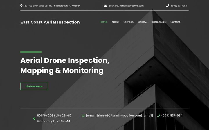 Screenshot of ecaerialinspection.com