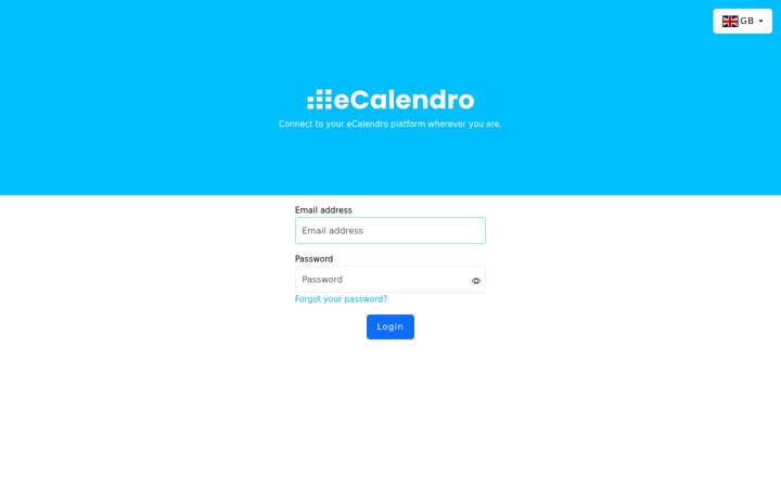Screenshot of ecalendro.pro