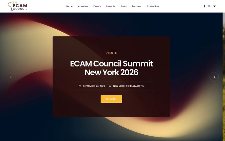 Screenshot of ecamcouncil.com