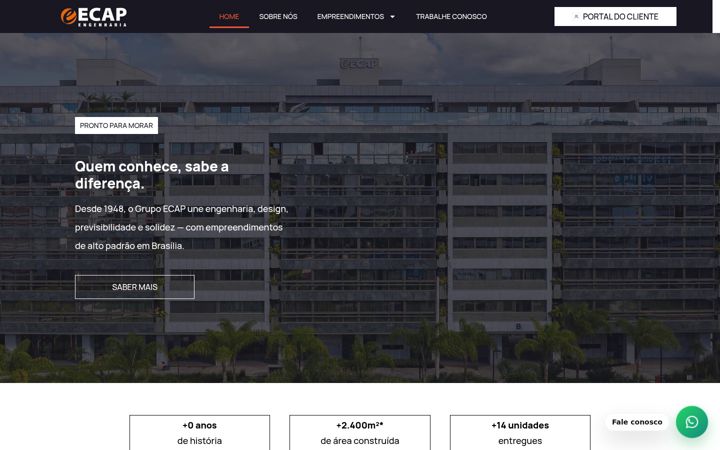 Screenshot of ecapengenharia.com.br
