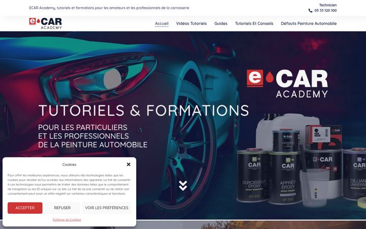 Screenshot of ecar-academy.com