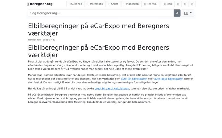 Screenshot of ecarexpo.dk