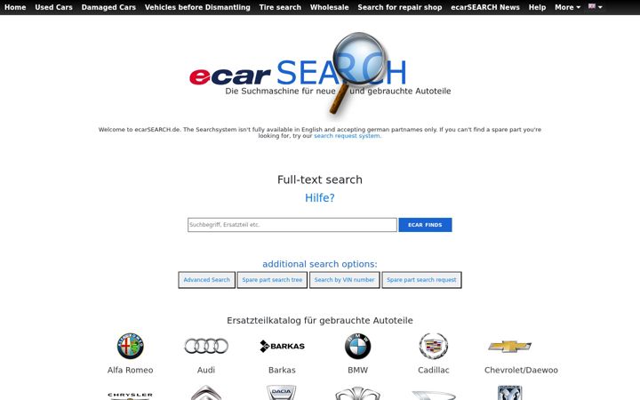 Screenshot of ecarsearch.de