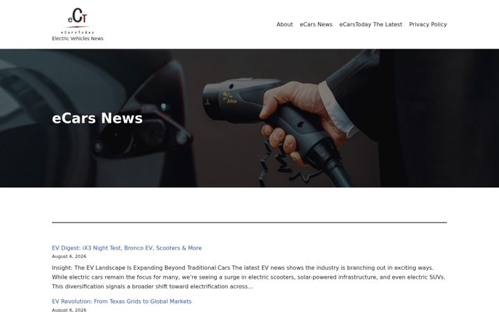 Screenshot of ecarstoday.com