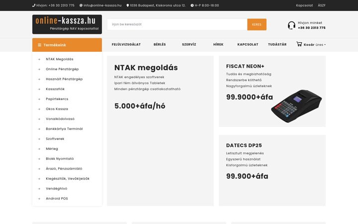Screenshot of ecassa.hu