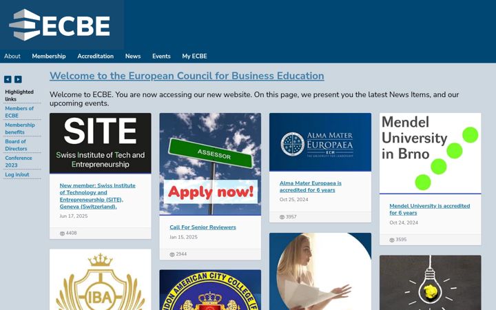 Screenshot of ecbe.eu