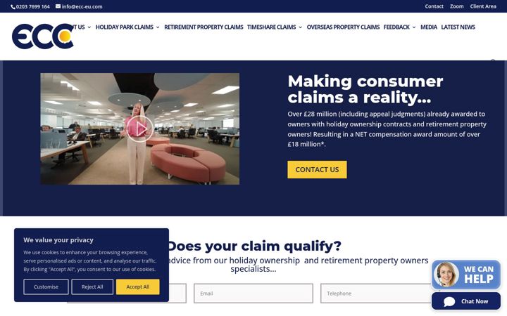 Screenshot of ecc-eu.com