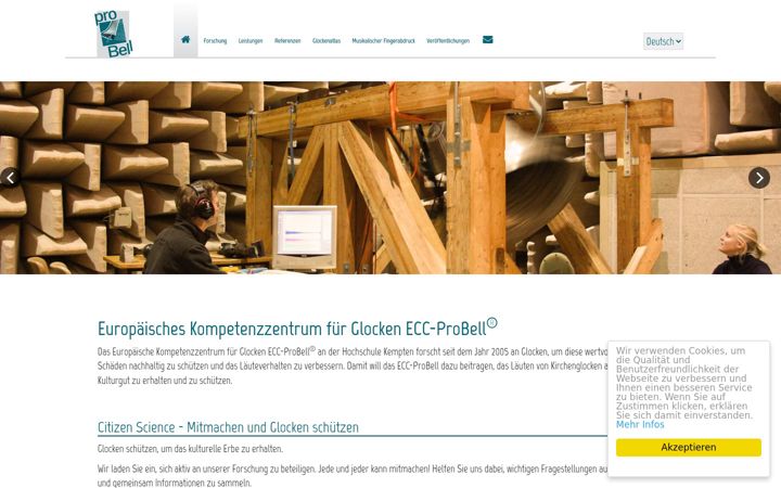 Snimka zaslona za ecc-probell.de