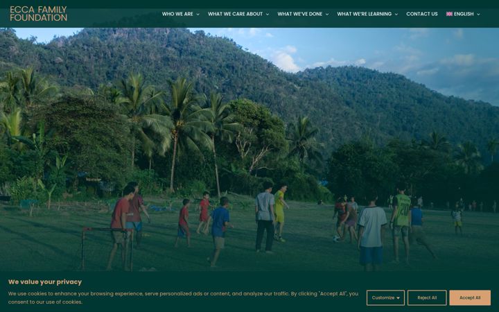 Screenshot of eccafamily.foundation