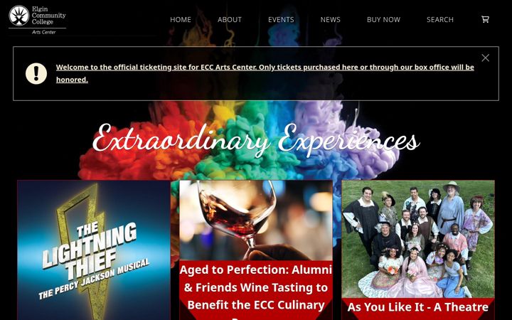 Screenshot of eccartscenter.org