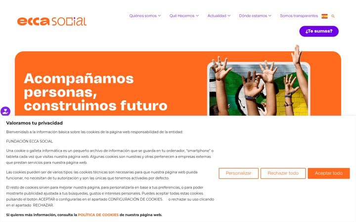 Ekrano kopija eccasocial.org