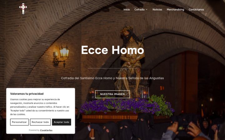 Ekrano kopija eccehomozaragoza.org