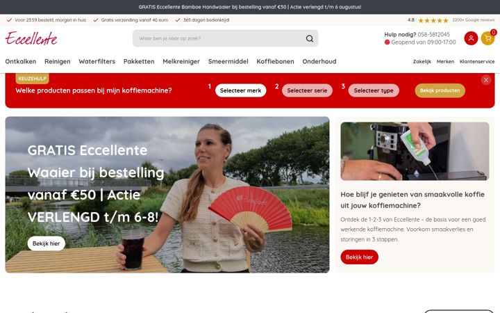 Screenshot of eccellente.nl