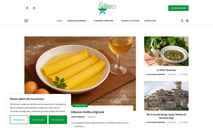 Screenshot of eccellenzedabruzzo.it