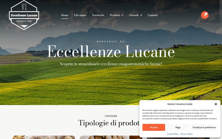 Screenshot of eccellenzelucane.com