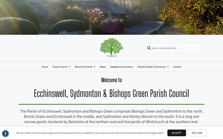 Screenshot di ecchinswell-pc.gov.uk
