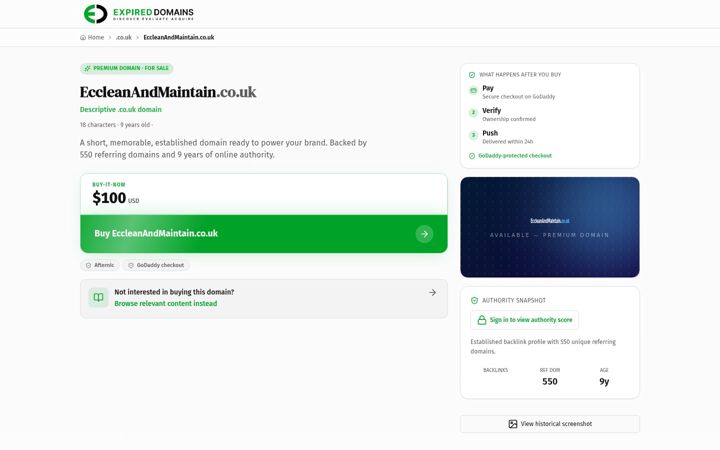 Screenshot of eccleanandmaintain.co.uk