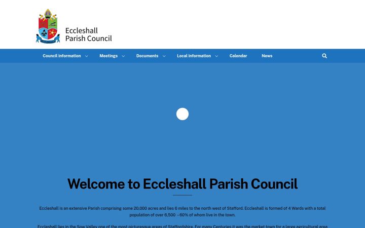 Screenshot di eccleshallparishcouncil.gov.uk