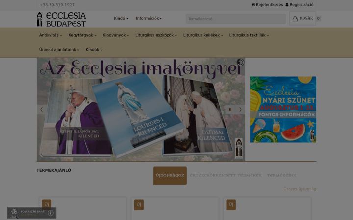 Ekraanipilt saidist ecclesia.hu