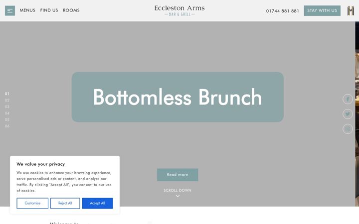 Screenshot di ecclestonarms.co.uk