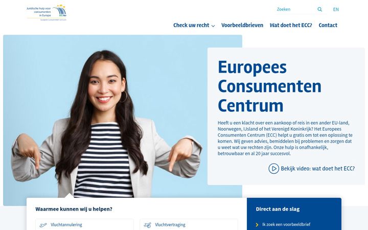 Screenshot of eccnederland.nl