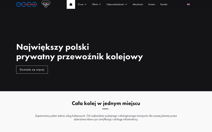 Snímek obrazovky ecco-rail.eu