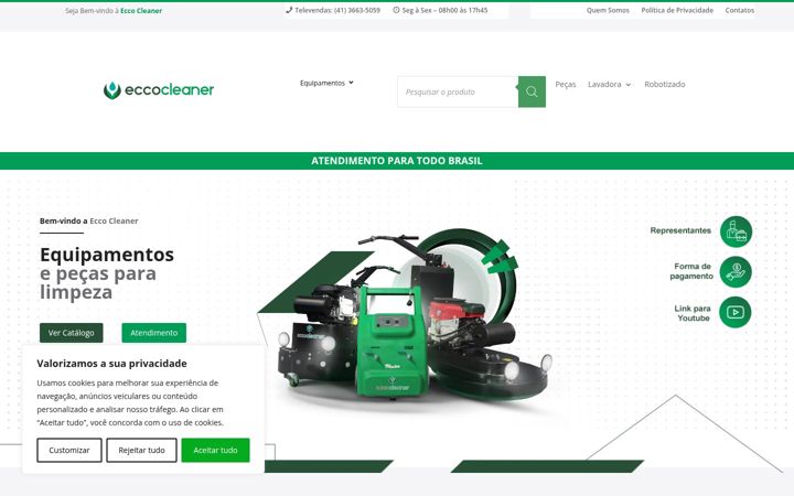 Screenshot of eccocleaner.com.br