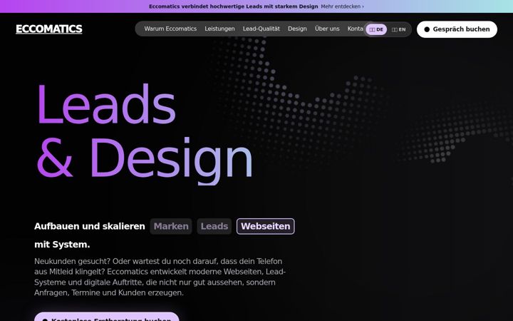 Screenshot of eccomatics.com