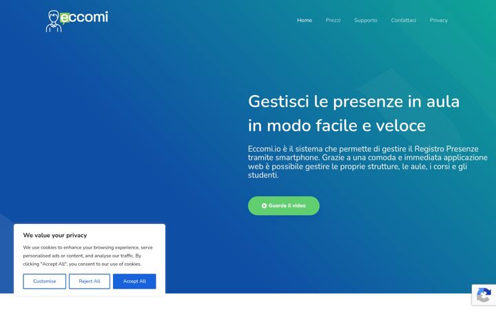 Capture d'écran de eccomi.io