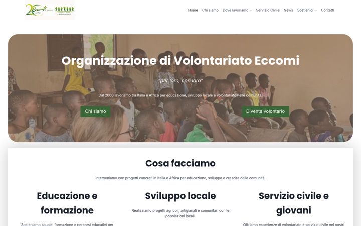 Screenshot of eccomi.org