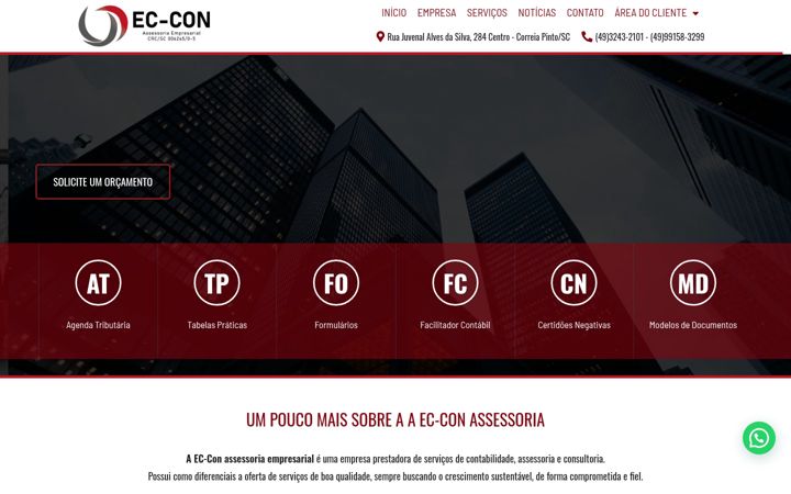Skärmbild av ecconassessoria.com.br