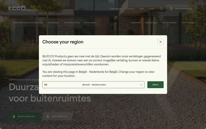Screenshot of eccoproducts.eu