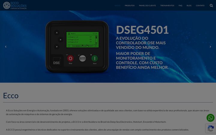 Screenshot of eccosolucoes.com.br