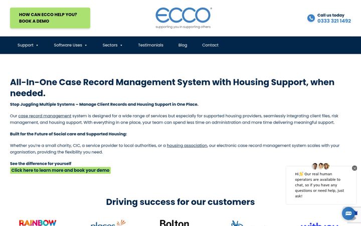 Screenshot of eccosolutions.co.uk