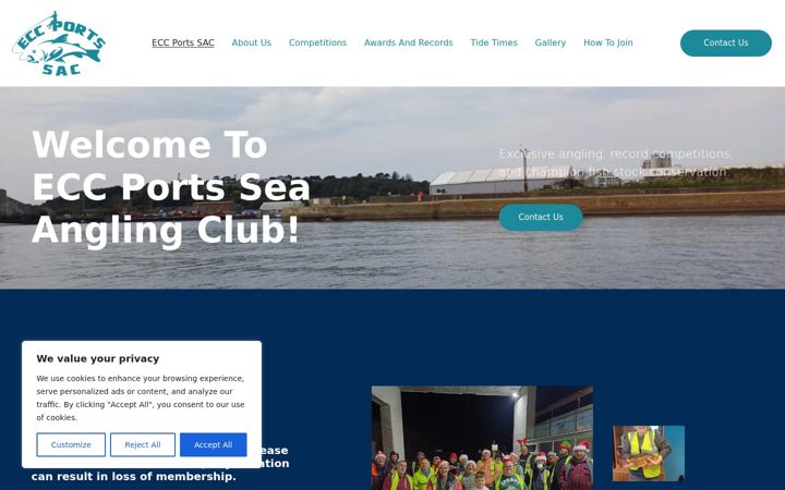 Screenshot of eccportssac.co.uk