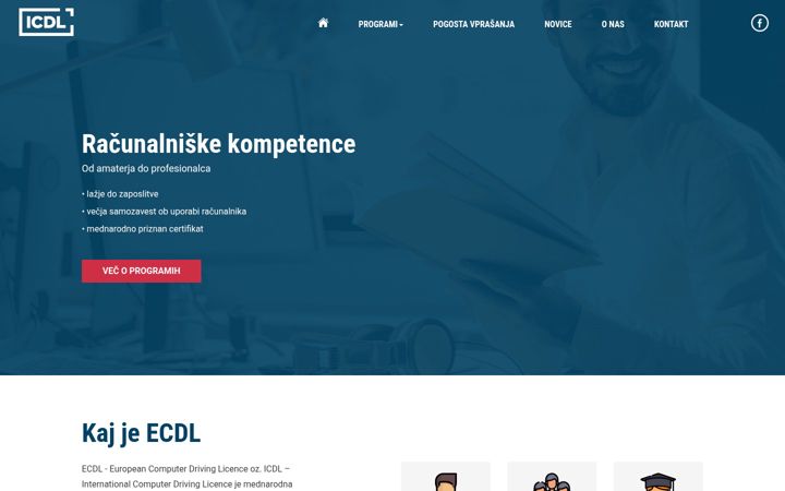 Snímek obrazovky ecdl.si