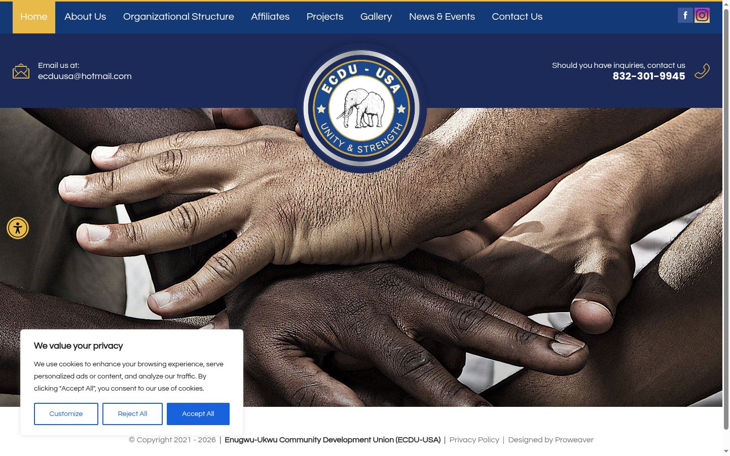 Captura de ecrã do banner de consentimento apresentado antes de qualquer interação