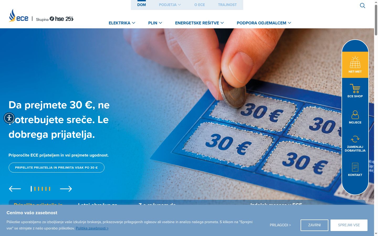 Screenshot tal-banner tal-kunsens muri qabel kwalunkwe interazzjoni